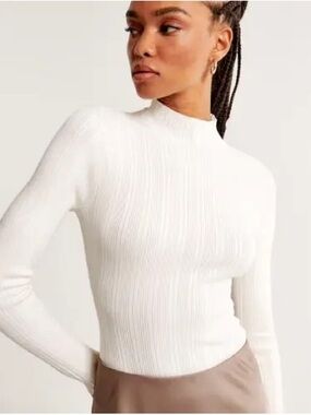 Abercrombie & fitch Ribbed Mock Neck Sweater Top XS